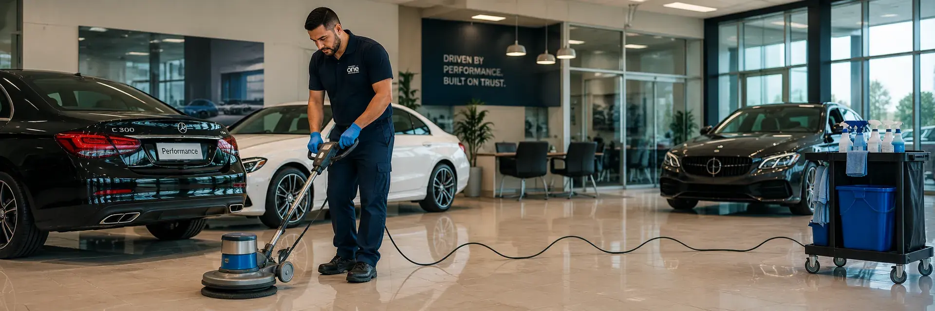 Car Dealerships cleaning services by All In One in Fort Myers, FL
