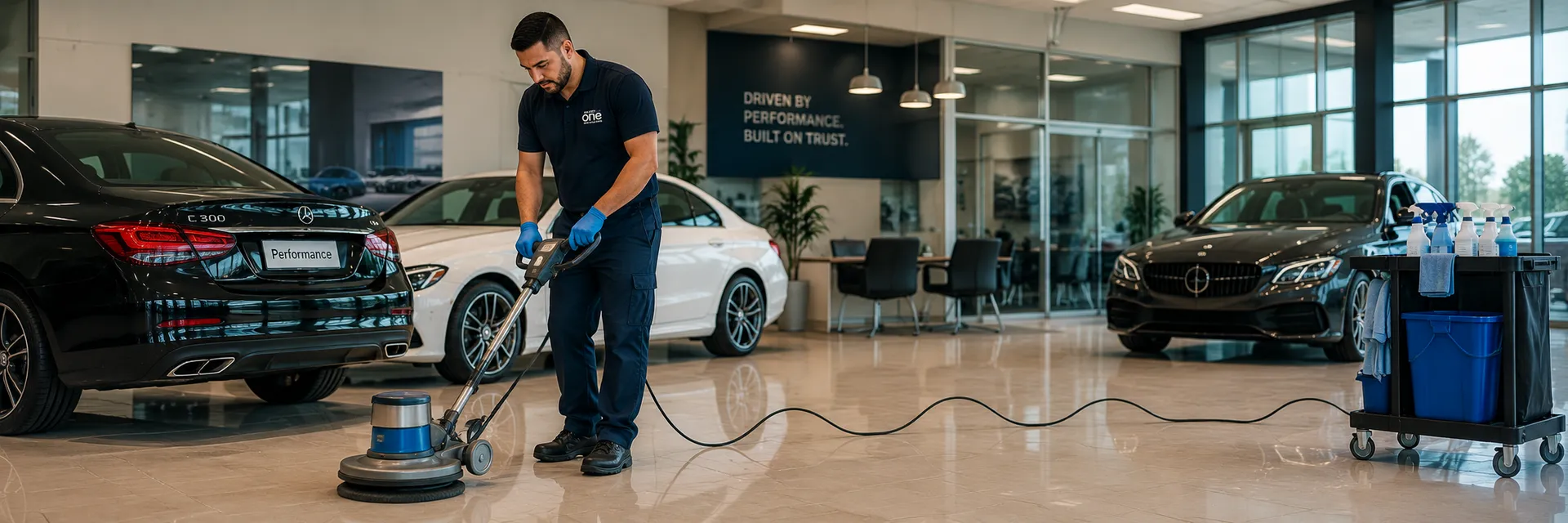 Car Dealerships cleaning services by All In One in Fort Myers, FL